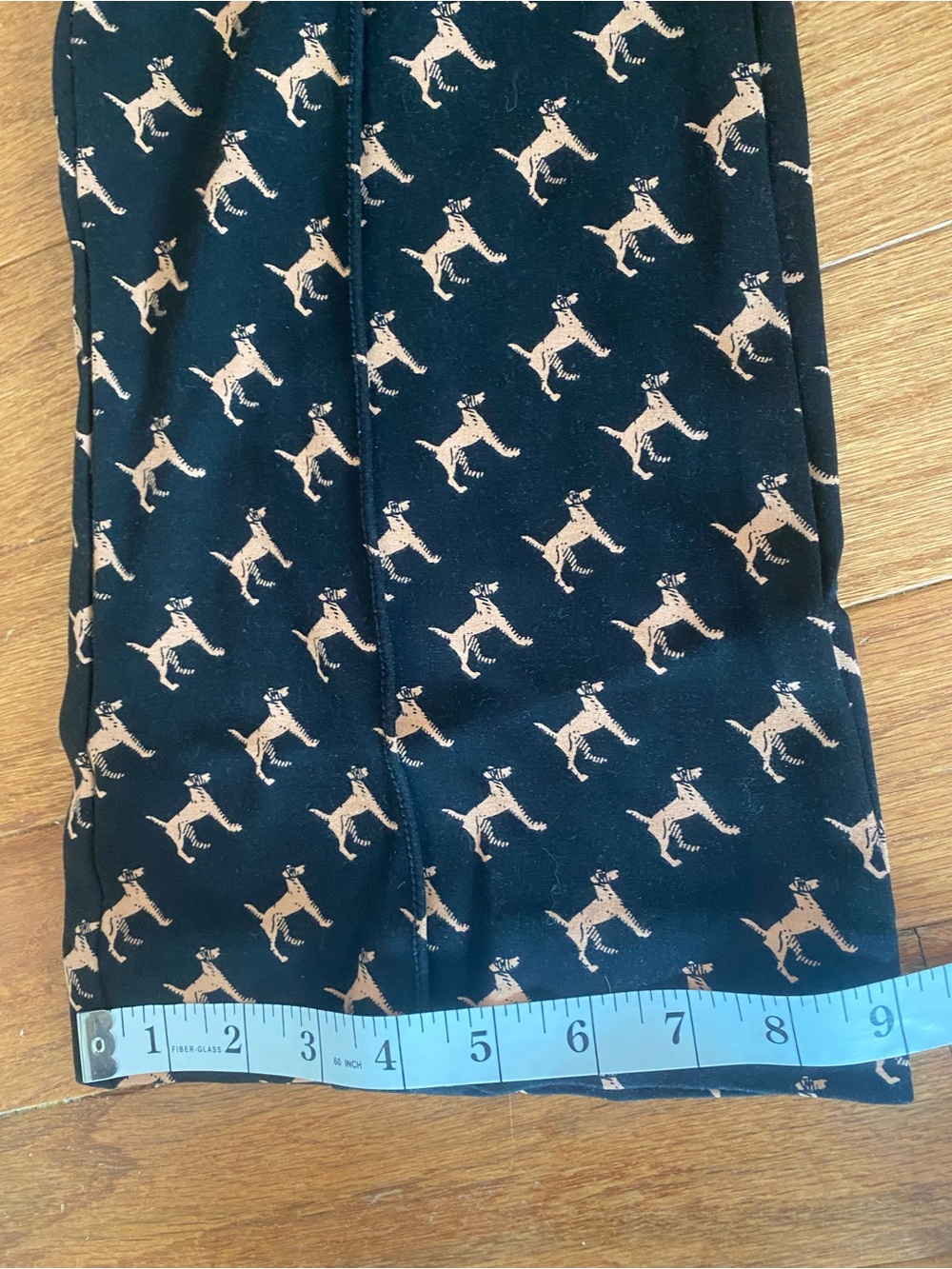 Anthropologie Maeve The Margot Dog Print Cropped Flare Pull On Pants Black M - Picture 11 of 13